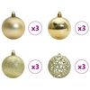vidaXL Artificial Pre-lit Christmas Tree with Ball Set Green 94.49 in