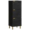 vidaXL Highboard Black Engineered wood, Metal Large Highboard