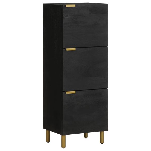vidaXL Highboard Black Engineered wood, Metal Large Highboard