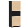 vidaXL Wardrobe Black oak 31.50 x 19.69 x 78.74 in Engineered Wood
