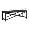 vidaXL Bench Black Poly Rattan, Powder-Coated Steel 47.2 in Durable