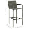 vidaXL Garden Bar Set Grey