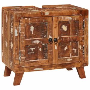 vidaXL Bathroom Cabinet with Door Solid Reclaim wood & Engineered wood