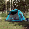 vidaXL Camping Tent Dome 5-Person Blue Quick Release