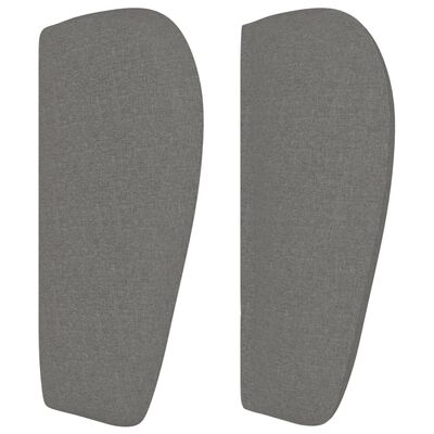 vidaXL Headboard with Ears Dark Gray 64.2"x9.1"x30.7"/34.6" Fabric