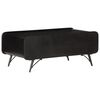 vidaXL Coffee Table Black, Brown Solid Mango Wood, Iron