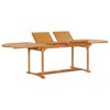 vidaXL Garden Dining Set Warm wood color Fine sanded teak hardwood Large