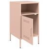 vidaXL Bedside Cabinet Pink Cold-rolled steel 14.2x15.4x26.8 in