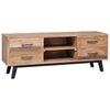 vidaXL TV Cabinet Natural Teak Solid Teak Wood Standard TV Cabinet