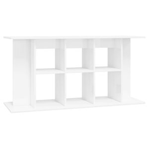 vidaXL Aquarium Stand High gloss white Engineered wood