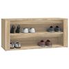 vidaXL Shoe Rack Sonoma Oak Engineered Wood 39.4 x 13.8 x 17.7 in