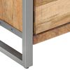 vidaXL Bedside Cabinet Rough mango wood color, Grey Rough mango wood, Iron