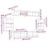 vidaXL TV Cabinet Set Wall-mounted 8 pcs Artisan oak Engineered wood