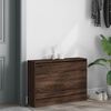 vidaXL Shoe Cabinet Brown Oak Engineered Wood Compact Shoe Cabinet