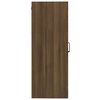 vidaXL Hanging Wall Cabinet Brown Oak Engineered wood, Glass