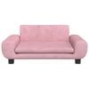vidaXL Kids Sofa Pink Velvet, Solid Pine Wood, Foam Mini Durable
