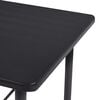 vidaXL Bar Table Black MDF with PVC coating, Powder-coated steel