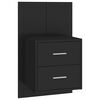 vidaXL Wall-mounted Bedside Cabinet Black Engineered wood Standard