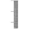 vidaXL Wall Corner Shelf Grey Sonoma Engineered wood Large