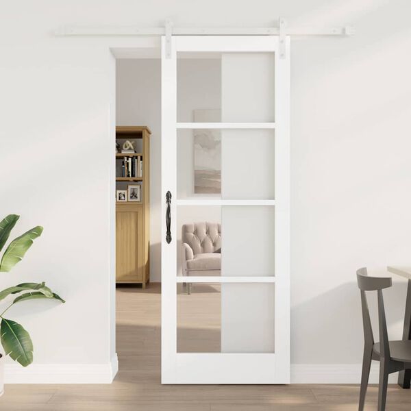 vidaXL Sliding Door ORKDAL White 30.71 x 83.07 in