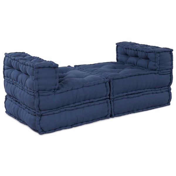 vidaXL Modular Sofa 4 pcs Indigo Fabric