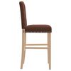 vidaXL Bar Chair Brown Solid rubber wood, Fabric (100% polyester), Foam