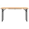 vidaXL Beer Table Set Dark Green, Natural Wood Chinese Fir Wood, Metal