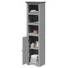 vidaXL Bathroom Cabinet Grey Solid pine wood, engineered wood, metal