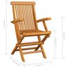 vidaXL Garden Chair Set of 6 Grey Teak Wood One Size Foldable