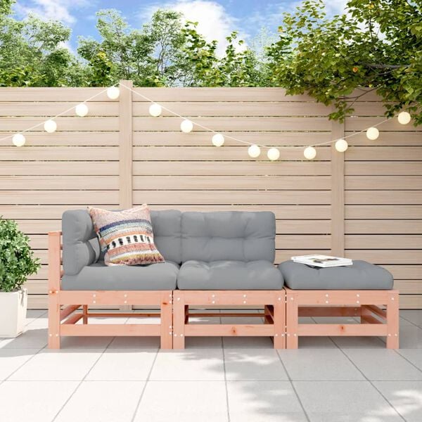 vidaXL Garden Lounge Set Natural Wood Solid Douglas Wood Medium-Large