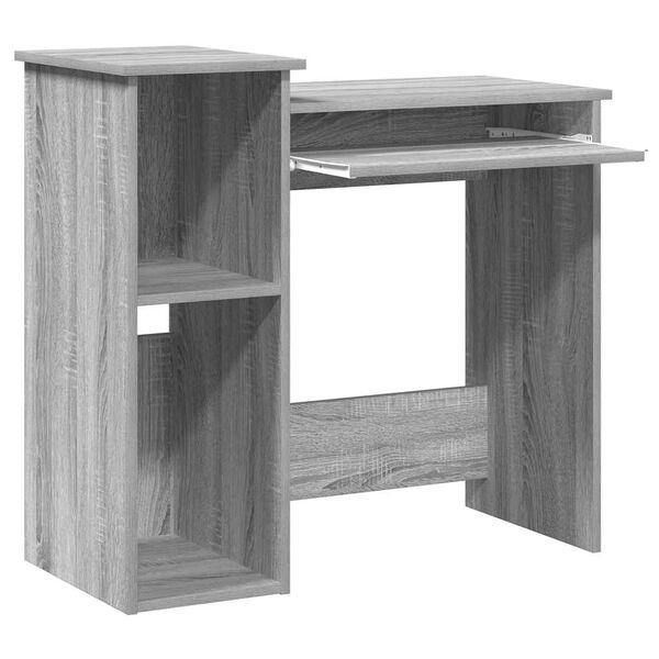 vidaXL Desk Grey Sonoma Engineered wood Compact Computer Desk
