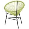 vidaXL Acapulco Chair Green Polyethylene rattan, powder-coated steel