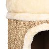 vidaXL Cat House Beige Flakeboard, Seagrass, Plush Small Nice Design