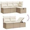 vidaXL Garden Sofa Set Beige