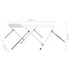 vidaXL 2 Bow Bimini Top White 59.1x47.2x43.3"