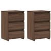 vidaXL Bed Cabinet Set of 2 Brown Oak Engineered Wood Medium
