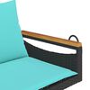 vidaXL Patio Swing Bench Black and Blue