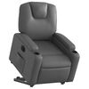 vidaXL Electric Stand Up Recliner Chair Gray Faux Leather, Metal, Plywood