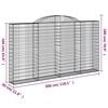 vidaXL Arched Gabion Baskets 5 pcs 118.1x11.8x160/180" Galvanised Iron