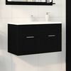 vidaXL Sink Cabinet Black Oak 15.16 x 39.37 x 18.11 in Engineered Wood
