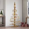 vidaXL Wooden Christmas Tree with Stand Brown 70.87 in Solid pine wood