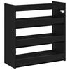 vidaXL Shoe Rack Black Engineered wood Slim Shoe Rack Rectangular