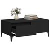 vidaXL Coffee Table Black 35.4x19.7x14.4" Engineered Wood