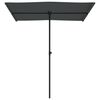 vidaXL Garden Parasol Anthracite Polyester, Aluminum 70.9 x 43.3 x 81.9 in