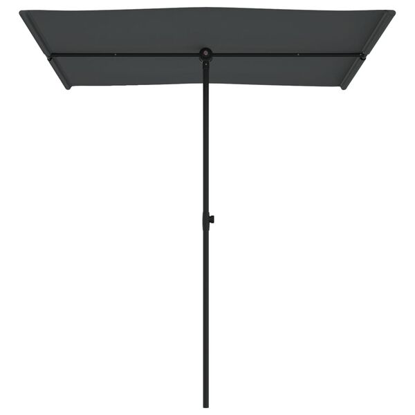 vidaXL Garden Parasol Anthracite Polyester, Aluminum 70.9 x 43.3 x 81.9 in