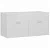 vidaXL Bathroom Furniture Set High gloss white Engineered wood Standard