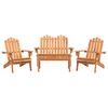 vidaXL Garden Lounge Set Brown Solid Acacia wood Standard Foldable