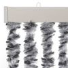 vidaXL Fly Curtain Grey and Black and White 39.4x78.7" Chenille