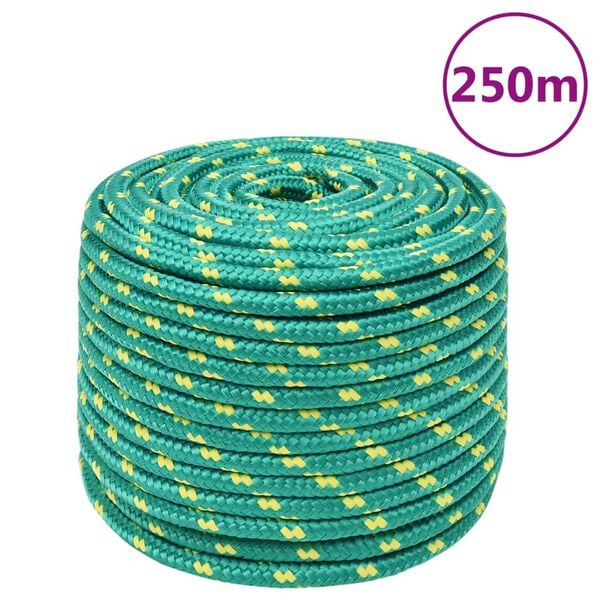 vidaXL Boat Rope Green 0.55 " 820.2 ' Polypropylene