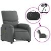 vidaXL Electric Massage Recliner Chair Dark grey Polyester, metal, plywood